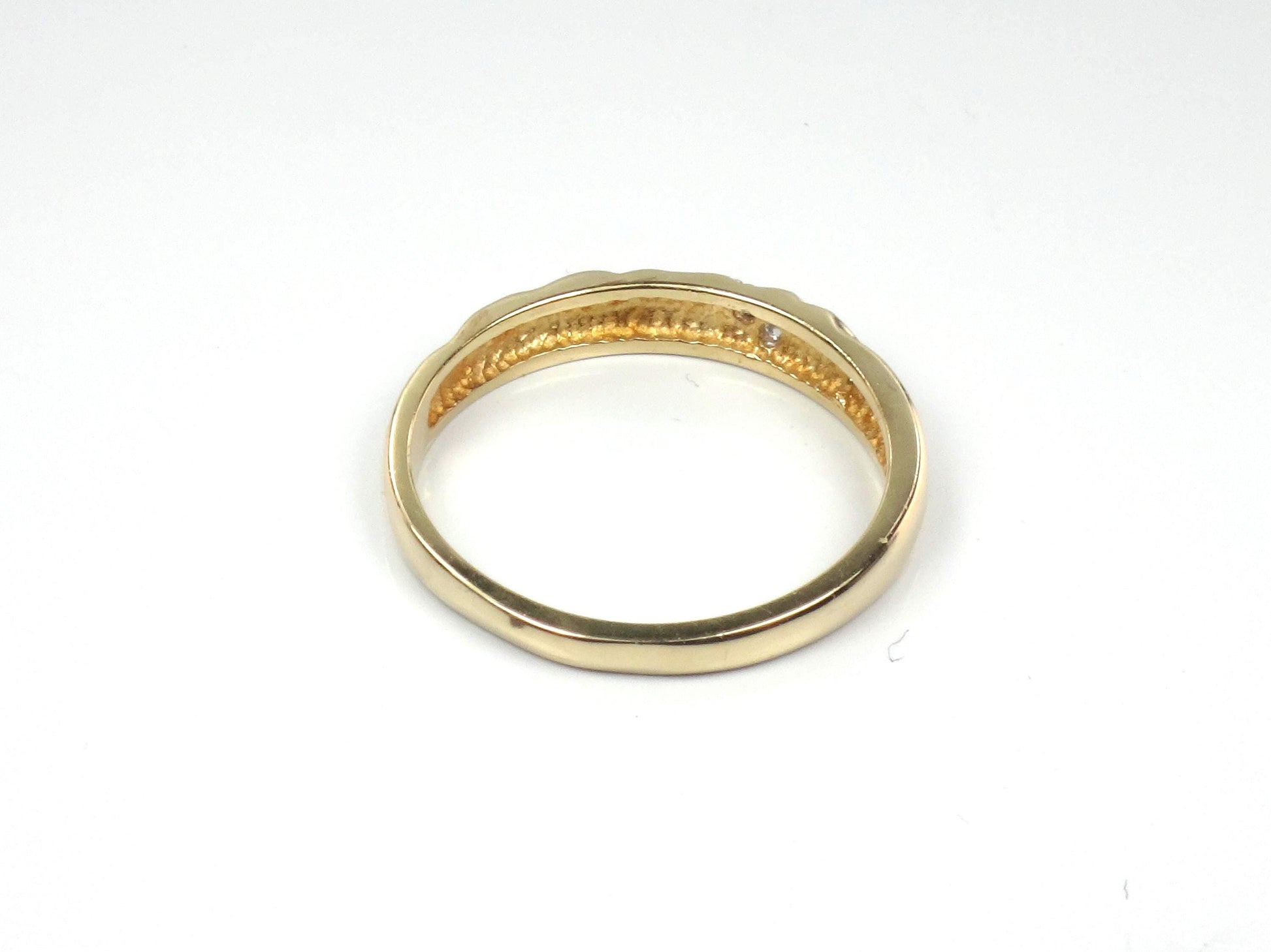 Vintage 14k Yellow Gold Diamond Wedding Band, Size 5.75-BelmarJewelers