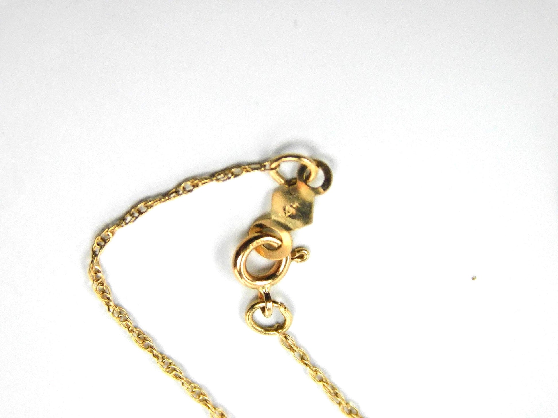 Vintage 14k Yellow Gold Cultured Pearl and Diamond Drop Necklace, 16"-BelmarJewelers