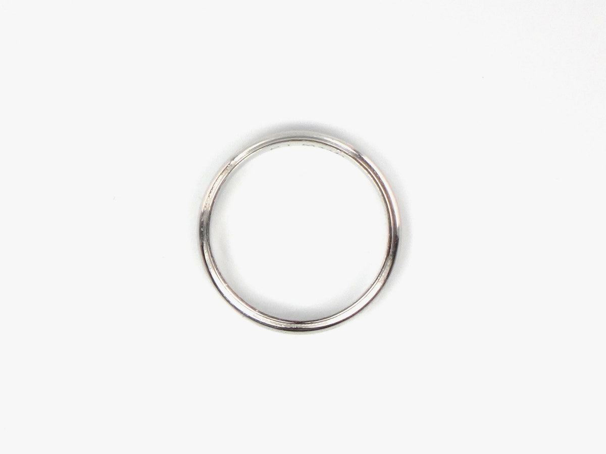 Vintage Thin Platinum Wedding Band: Size 6, 3MM, Circa 1980s-BelmarJewelers
