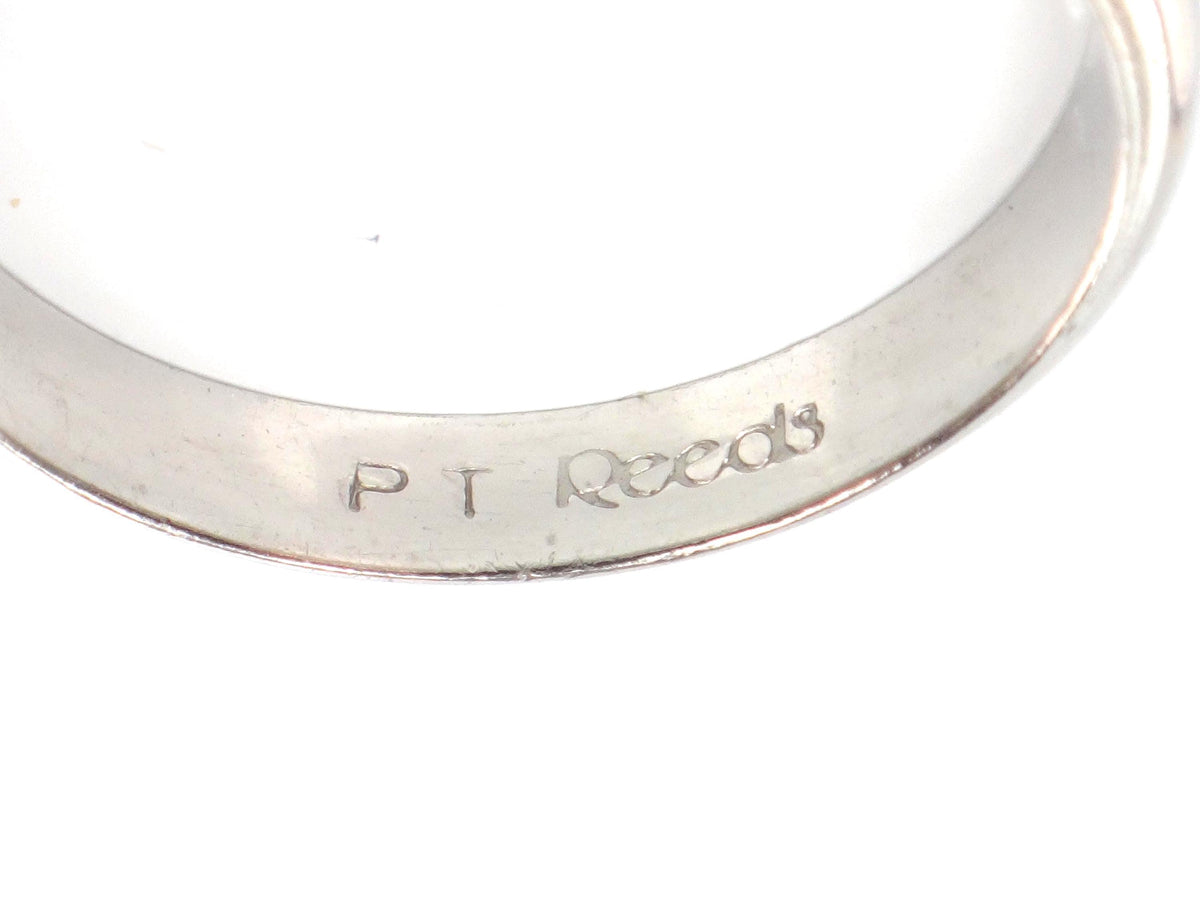 Vintage Thin Platinum Wedding Band: Size 6, 3MM, Circa 1980s-BelmarJewelers