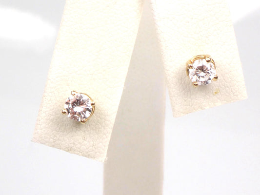 Vintage 14k Yellow Gold Natural Round Diamond Stud Earrings, Approx. .30 TDW-BelmarJewelers