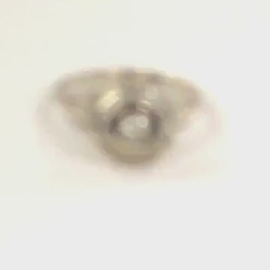 Vintage Art Deco 14k White Gold Old Mine Cut Diamond Filigree Ring