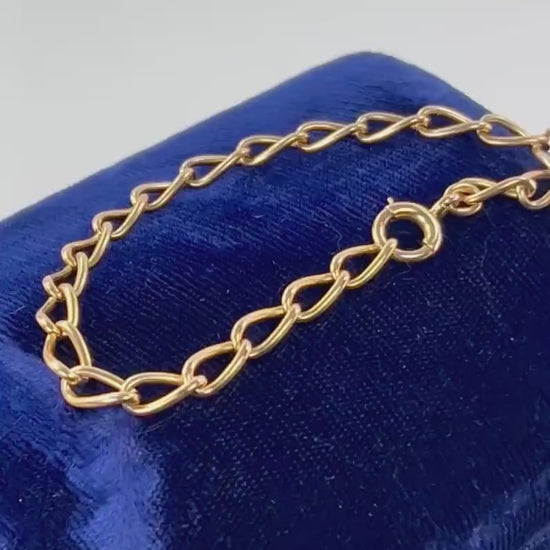 Vintage 14k Yellow Gold Link Bracelet - 7 1/2"